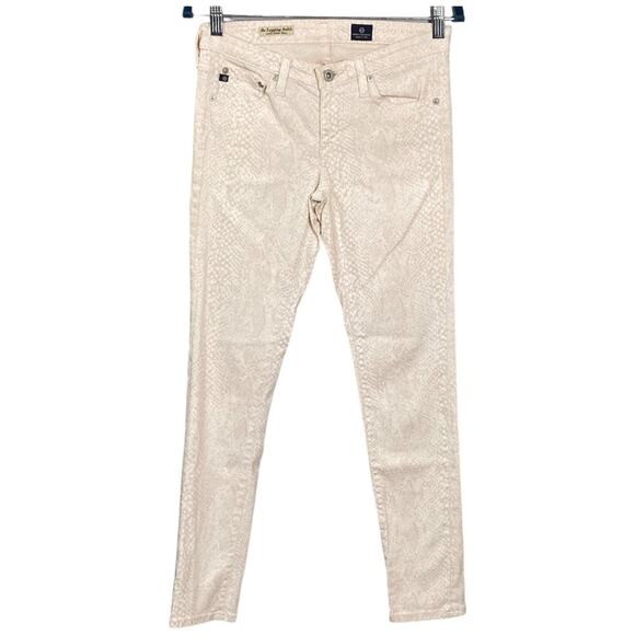 Adriano Goldschmied The Legging Ankle Super Skinny Ankle 26R Snake Print Pink - Picture 2 of 15